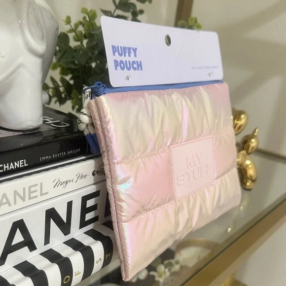 Iridescent Puffy Cosmetic Pouch - Picture 4 of 9